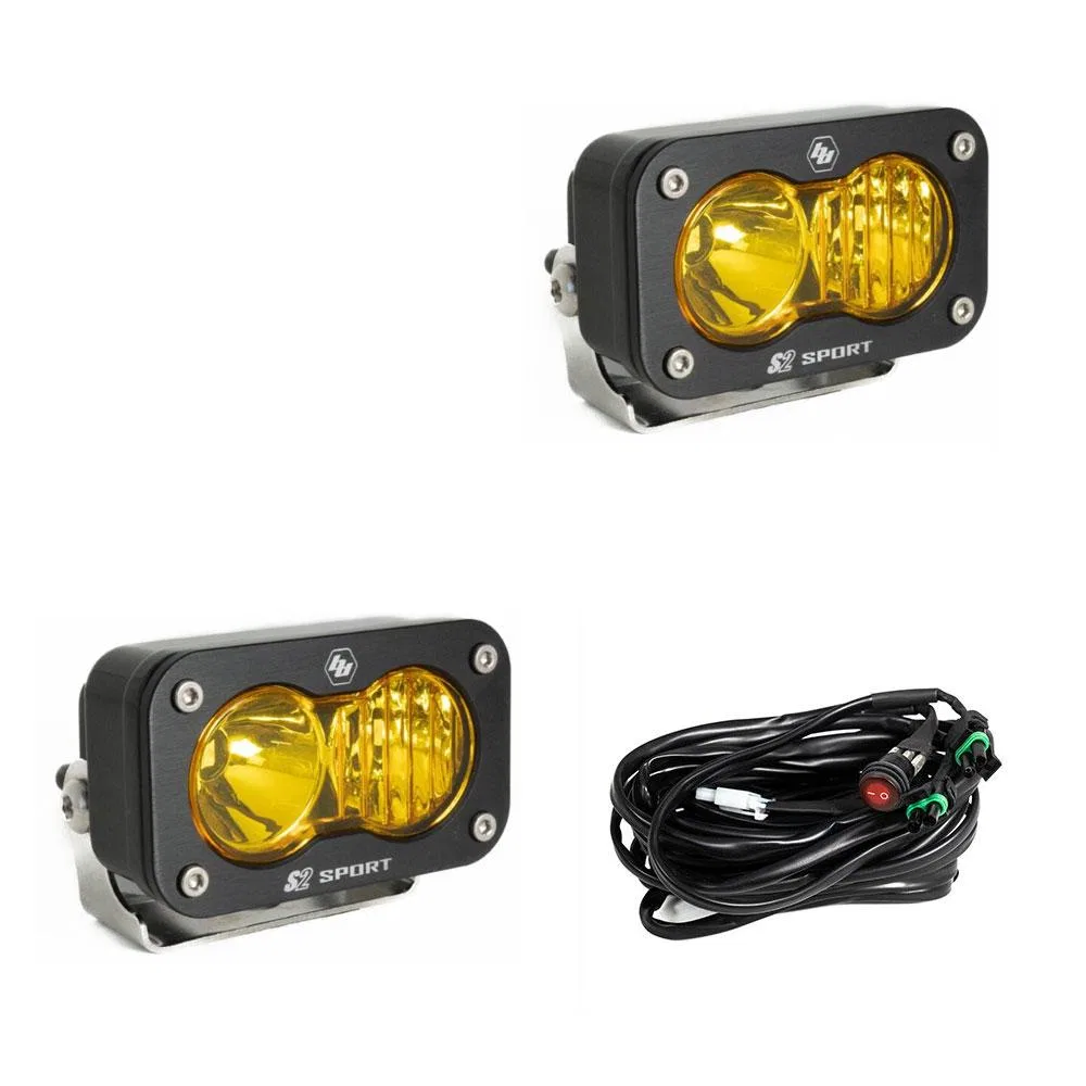 547813 – BAJA DESIGN Driving/ Fog Light, LED Bulb 2 LED Bulbs 3 Inch x 2 Inch Rectangular 24 Watt Bulbs Amp Draw 1.8 ...